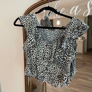 Cheetah print Zara top